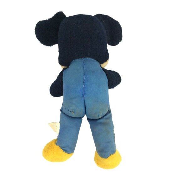 Vintage Mickey Mouse Plush Toy 16 inch Blue Jumpsuit By Walt Disney Productions - Picture 7 of 9